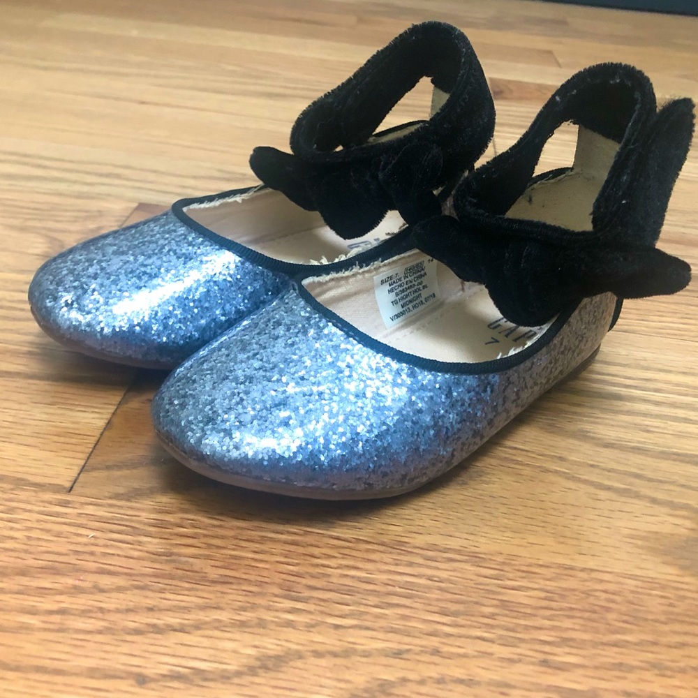 Baby gap glitter flats, size 7